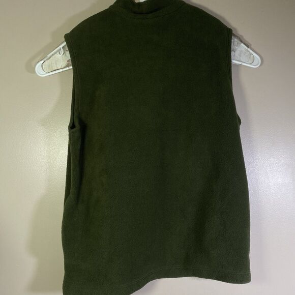 VTG Cityscape Men's XL Green Fleece Vest Full Zip 2 Horses Made Canada Foal - Picture 10 of 12